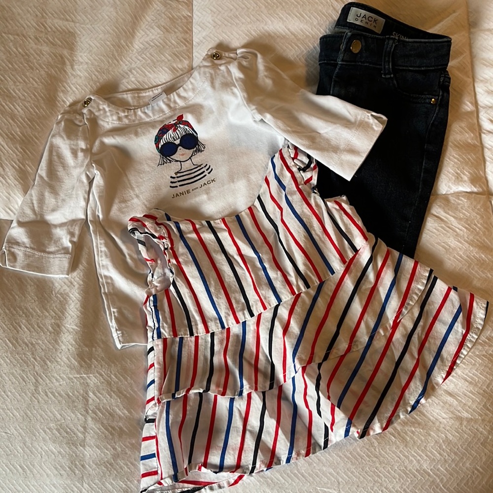 Janie & Jack 12-18 mo shirts and jeans